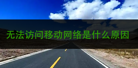 无法访问移动网络是什么原因