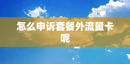怎么申诉套餐外流量卡呢