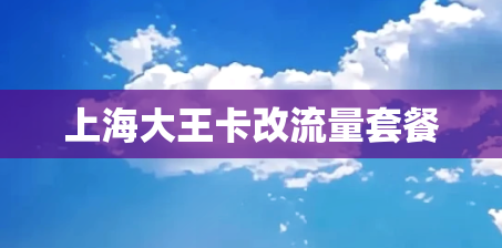 上海大王卡改流量套餐