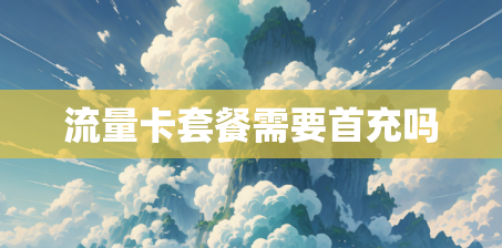 流量卡套餐需要首充吗