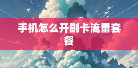 手机怎么开副卡流量套餐